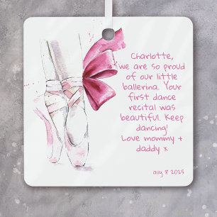 Ballerina Eerste Ballet Overweging Gepersonaliseer Metalen Ornament