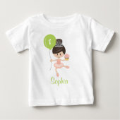 Ballerina Eerste Verjaardag T-shirt 1e (Voorkant)