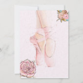 Ballerina Eerste verjaardagsuitnodiging Kaart (Achterkant)