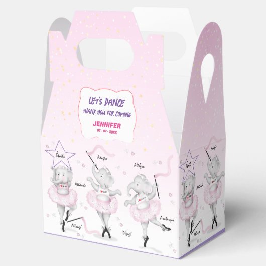 Ballerina Elephant Dance Overweging Bedankdoosjes (Geopend)