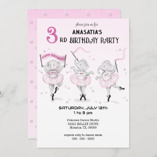 Ballerina Elephant Dance Overweging Kaart