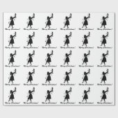 Ballerina en Nutcracker Merry kerstwrapping  Cadeaupapier (Vlak)