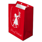 Ballerina en Nutcracker met Kerstmis Medium Cadeauzakje (Achterkant Gekanteld)