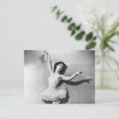 Ballerina en pointe B&W Briefkaart (Staand voorkant)