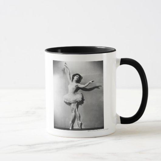 Ballerina en pointe B&W Mok (Rechts)