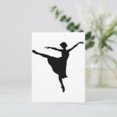 BALLERINA En Pointe (Ballet Dancer silhouette) ~.p Briefkaart (Staand voorkant)