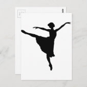 BALLERINA En Pointe (Ballet Dancer silhouette) ~.p Briefkaart (Voorkant / Achterkant)