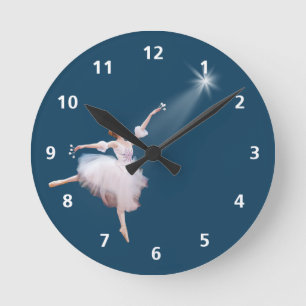 Ballerina en Star-klok Ronde Klok