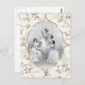  Ballerina en Typografie Briefkaart (Voorkant / Achterkant)