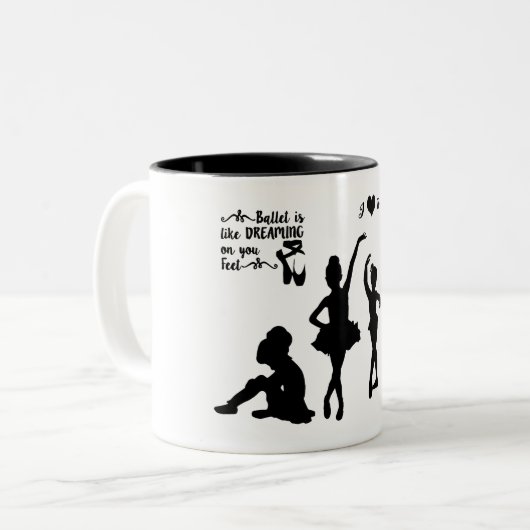 Ballerina est une tasse à café aux deux tonalités. (Devant gauche)