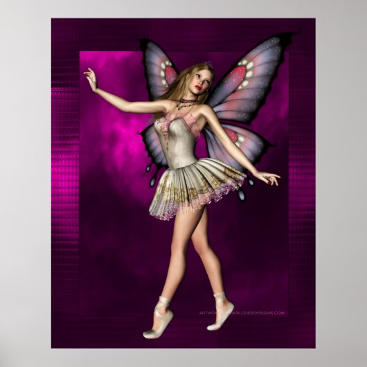 Ballerina Fairy Artwork D1 Poster Imprimer (Devant)