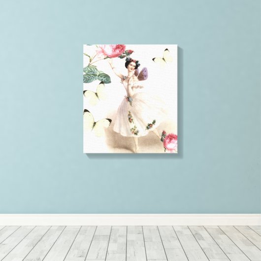 Ballerina Fairy Canvas Afdruk (Insitu (Houten vloer))