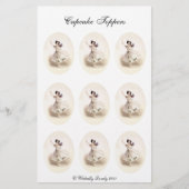 Ballerina Fairy Cupcake Toppers Briefpapier (Voorkant)