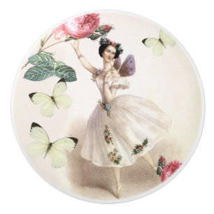 Ballerina Fairy Keramische Trek Knop