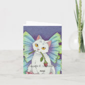 Ballerina Fairy Kitty Chat Cute Carte de remerciem (Dos)