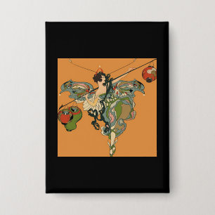 Ballerina Fee Met Lantaarns Button