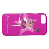 Ballerina fille cheveux foncé étoile rose coque ip (Dos (Horizontal))