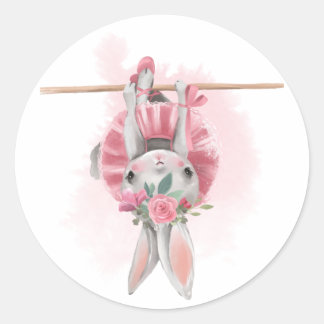 Ballerina Floral Bunny Stickers