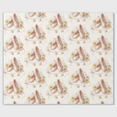 Ballerina Floral Waterverf Baby shower Cadeaupapier (Vlak)