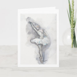 Ballerina Folded Wenskaart Kaart