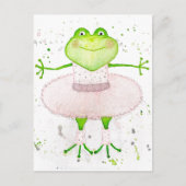 Ballerina Frog Briefkaart (Voorkant)