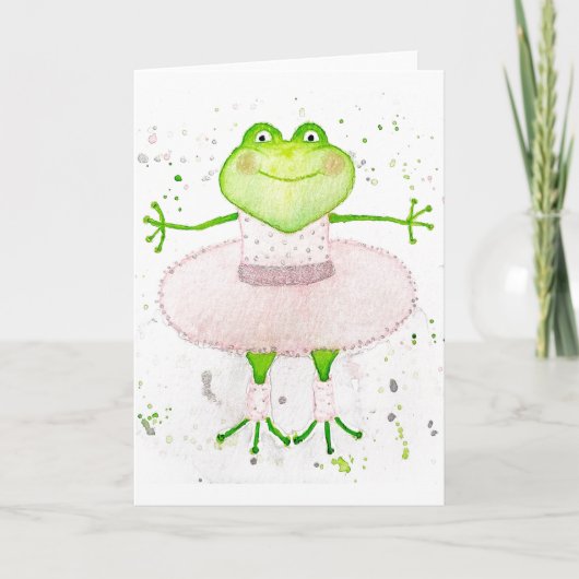 Ballerina Frog Kaart (Voorkant)