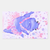 Ballerina Funny Hippo Sticker Happy Ballet Dancer (Voorkant)