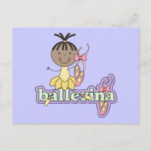Ballerina - Gele T-shirts en Gifts Briefkaart