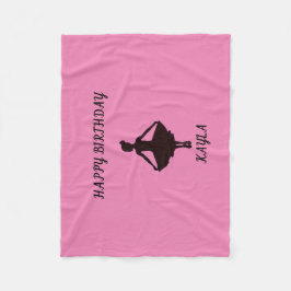 Ballerina gelukkig verjaardag aangepaste fleece de deken