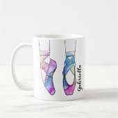Ballerina gepersonaliseerd ballet koffiemok (Links)