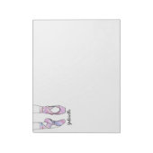 Ballerina gepersonaliseerd ballet notitieblok (Gedraaid)