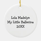Ballerina Gepersonaliseerd Foto Keepsake Ornament (Achterkant)