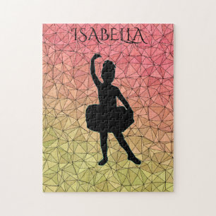 Ballerina gepersonaliseerde puzzel. legpuzzel