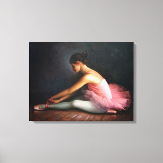 Ballerina gewikkeld doek canvas afdruk
