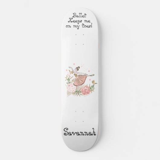 Ballerina gift, balletskateboard skateboard (Voorkant)