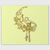 Ballerina Gift Wrapping Papier Ballet Danser Meisj (Vlak)