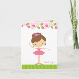 Ballerina Girl Carte de remerciements