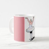 Ballerina Girl Dancer Danse Ballet Rose Mug Cadeau (Devant gauche)