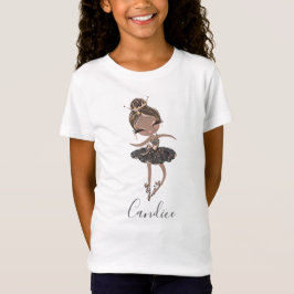 Ballerina Girl Personalized Ballet Birthday Party T-shirt