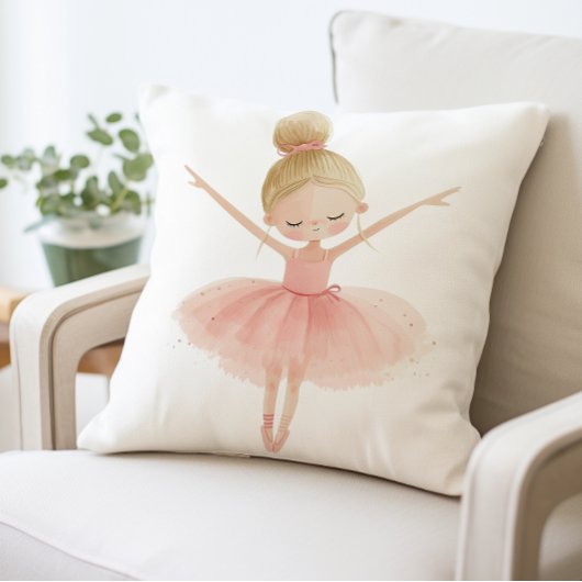 Ballerina Girl Pillow, Ballet Dancer Kussen