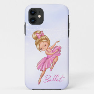 Ballerina Girl Pink, Paarse  Ballet Dance iPhone 11 Hoesje
