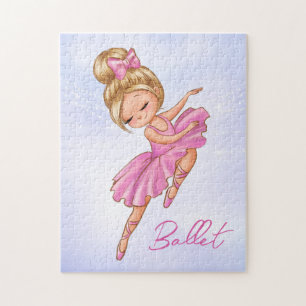 Ballerina Girl Pink, Paarse Ballet Dance Legpuzzel