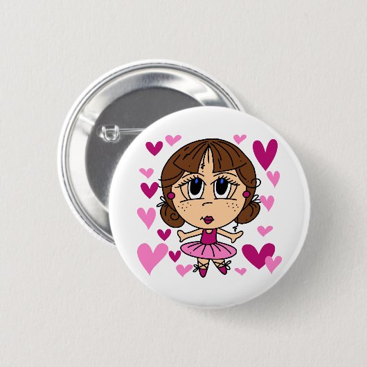 Ballerina Girl Ronde Button 5,7 Cm (Voorkant /achterkant)