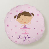 Ballerina Girl Round Coussin (Dos)