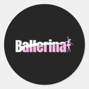Ballerina - Girly Ballet Abstracte Swish Art Ronde Sticker