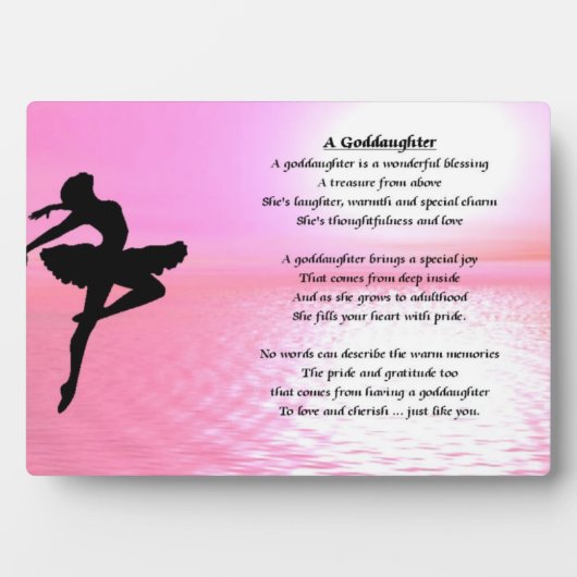 Ballerina Godgirl Poème Plaque (Devant)