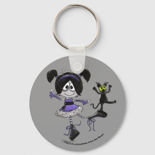 Ballerina Gothic Stijl Sleutelhanger