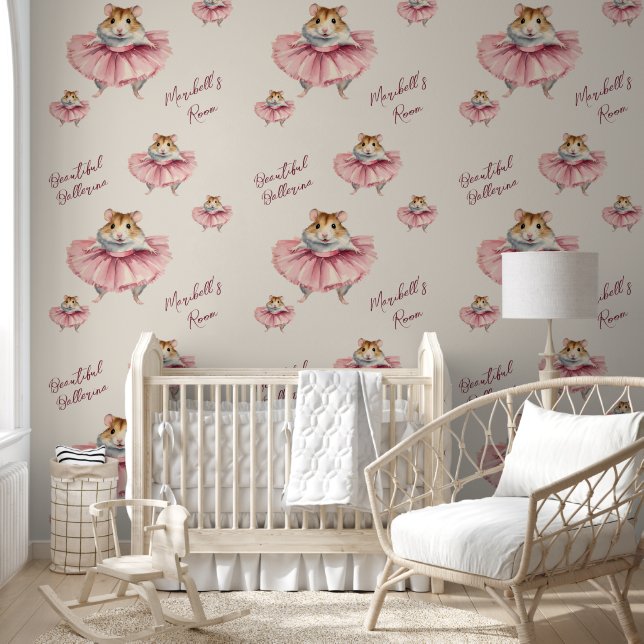 Ballerina hamster meisjes behang (Kinderen)