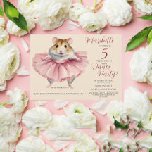 Ballerina Hamster Meisjes Verjaardagsfeest