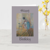 Ballerina Happy Birthday Card Kaart (Gele Bloem)